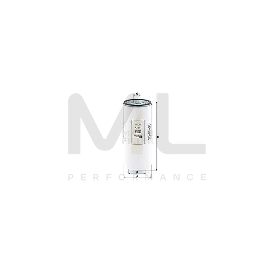 MANN-FILTER PL 601/1 Fuel filter Spin-on Filter | ML Performance Car Parts