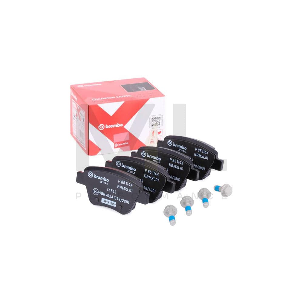 Brembo P 85 114X Brake Pad Set Excl. Wear Warning Contact, With Brake Caliper Screws | ML Performance Car Parts