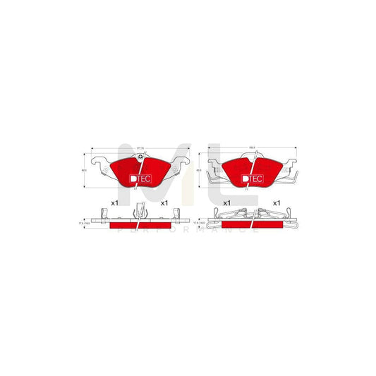 TRW Dtec Cotec Gdb1351Dte Brake Pad Set Prepared For Wear Indicator | ML Performance Car Parts