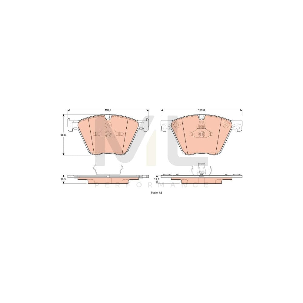 TRW Gdb1915 Brake Pad Set Prepared For Wear Indicator | ML Performance Car Parts