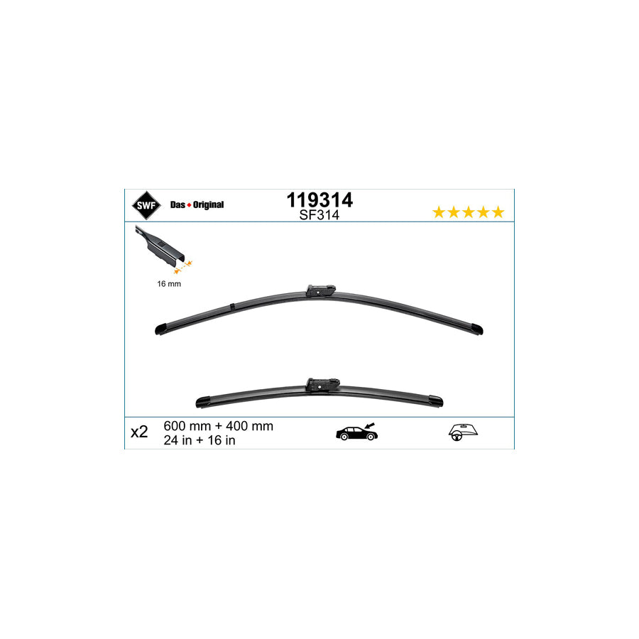 Swf Visioflex 119314 Wiper Blade | ML Performance UK Car Parts