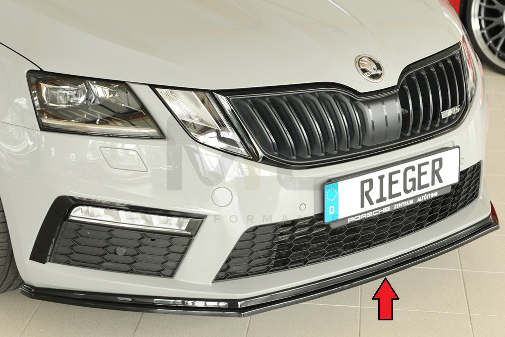 Rieger 00088140 Skoda 5E Octavia RS Front Splitter 1 | ML Performance UK Car Parts