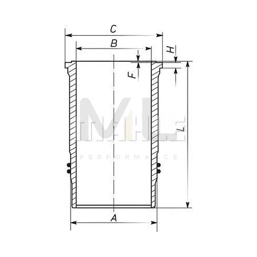 MAHLE ORIGINAL 089 WN 17 Cylinder Sleeve 98,42mm | ML Performance Car Parts
