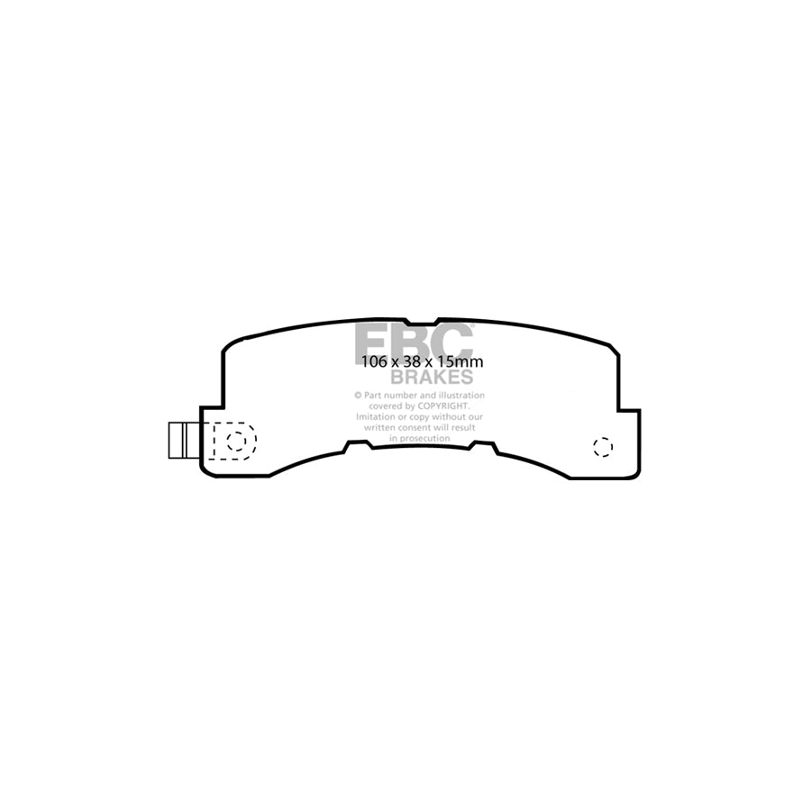 EBC DP569 Isuzu Piazza Ultimax Rear Brake Pads 2 | ML Performance UK Car Parts