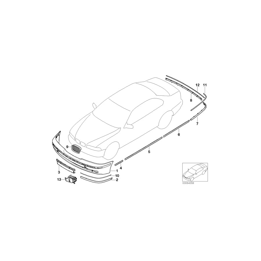 Genuine BMW 51127005938 E39 Bumper Guard, Primed, Rear Right CHROM / PDC (Inc. 530i, 525d & 530d) | ML Performance UK