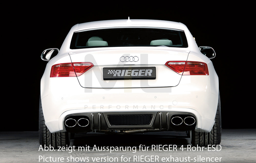 Rieger 00099077 Audi B8 B81 A5 Rear Diffuser 4 | ML Performance UK Car Parts