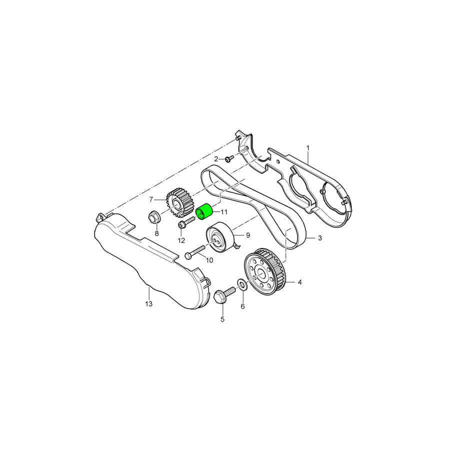 Genuine Porsche Toothed Timing Belt Deflection Roller Porsche Cayenne 3 0L Diesel | ML Performance UK Car Parts