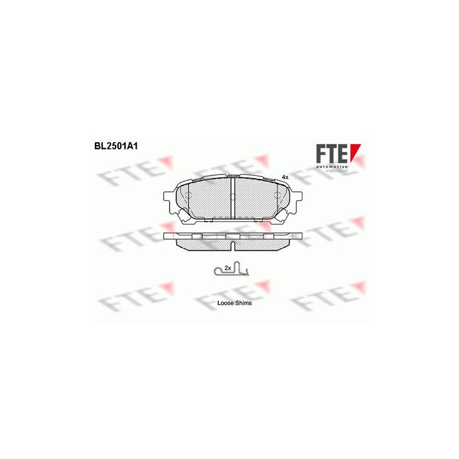 Fte BL2501A1 Brake Pad Set For Subaru Impreza | ML Performance UK Car Parts