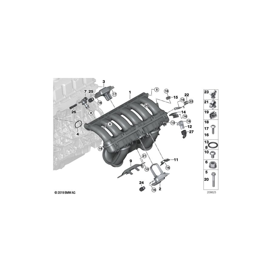 Genuine BMW 11617532072 E64 E91 E88 Fuel Pipe Bracket (Inc. Z4 2.5si, 328xi & X3 2.5si) | ML Performance UK Car Parts