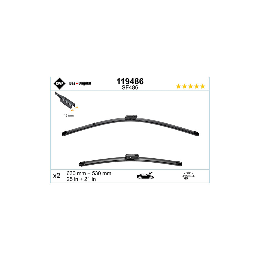 Swf 119486 Wiper Blade For Skoda Kodiaq (Ns7) | ML Performance UK Car Parts