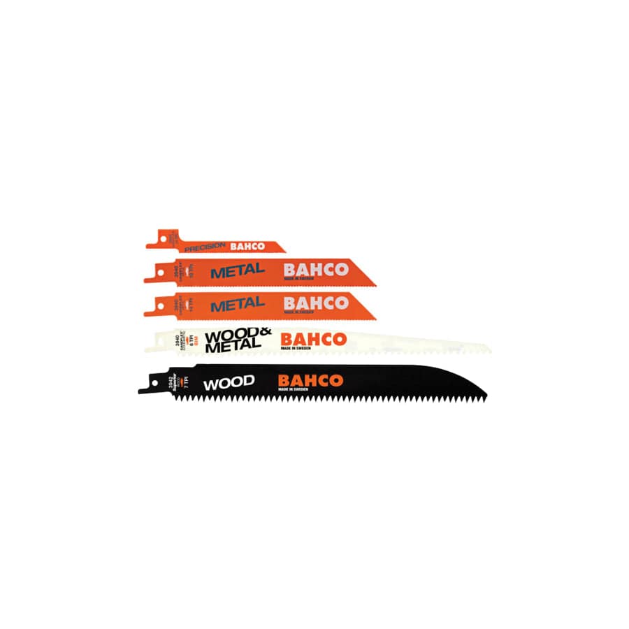 Bahco BAH3940MIX5P Sabre Saw Blade Set, 5 Piece | ML Performance UK