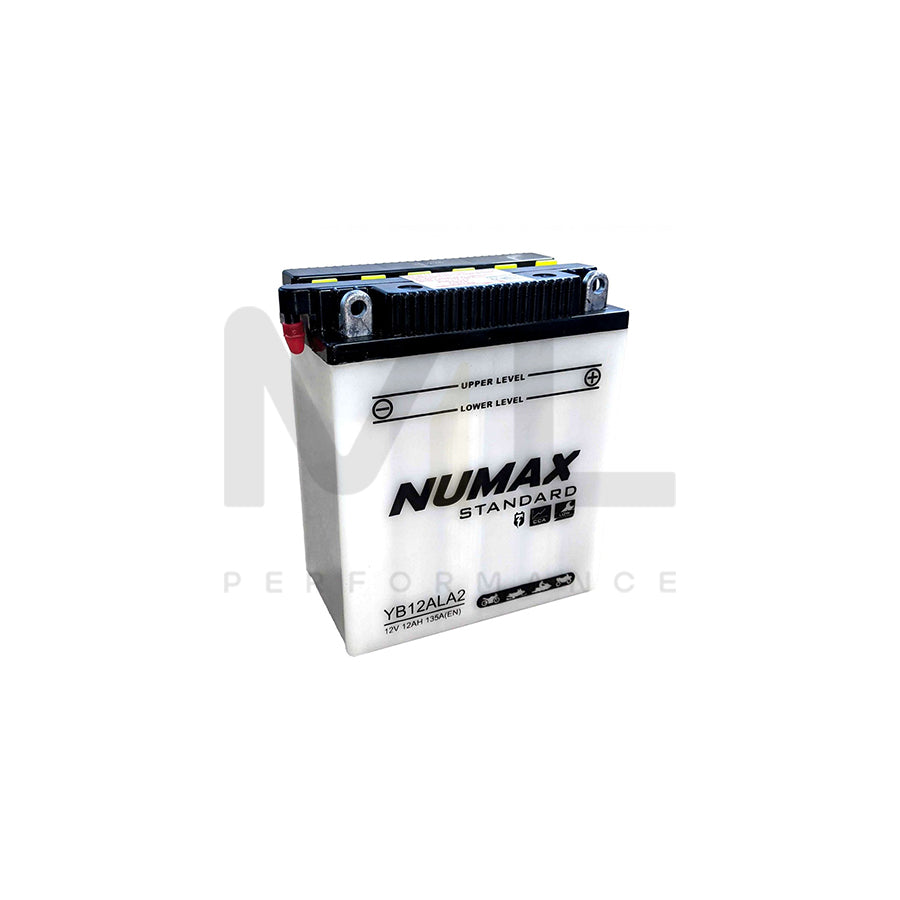 YB12AL-A2 Numax Motorcycle Battery 12V 12Ah YB12ALA2 | Car Batteries UK | ML Performance Car Parts