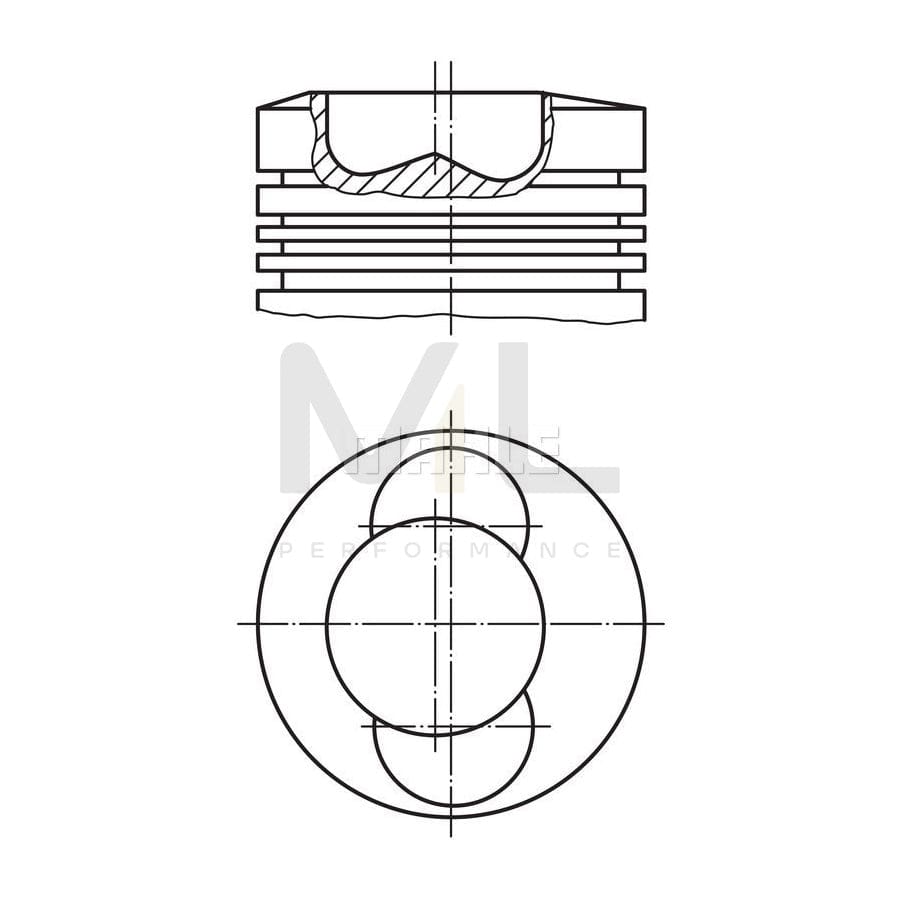 MAHLE ORIGINAL 099 83 02 Piston 101,0 mm, without cooling duct | ML Performance Car Parts