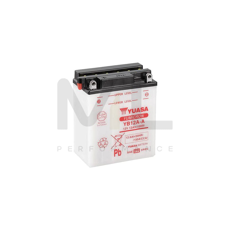 Yuasa YB12A-A 12v Motorbike & Motorcycle Battery | ML Performance UK Car Parts