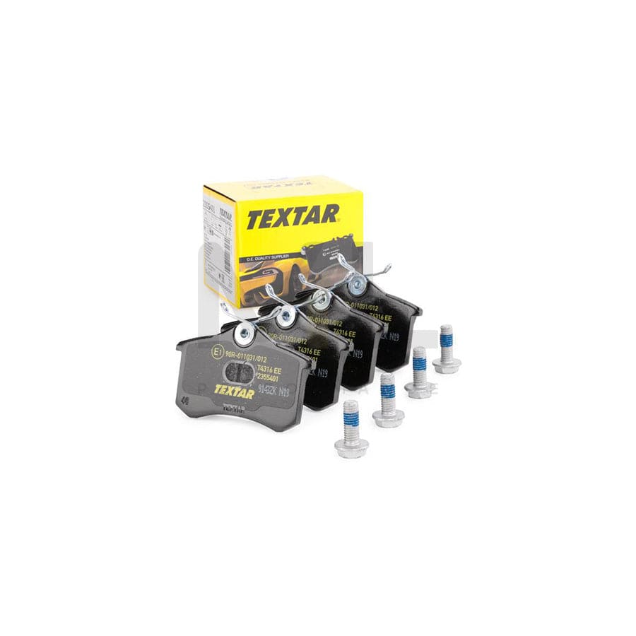 TEXTAR 2355401 Brake pad set not prepared for wear indicator, with brake caliper screws | ML Performance Car Parts