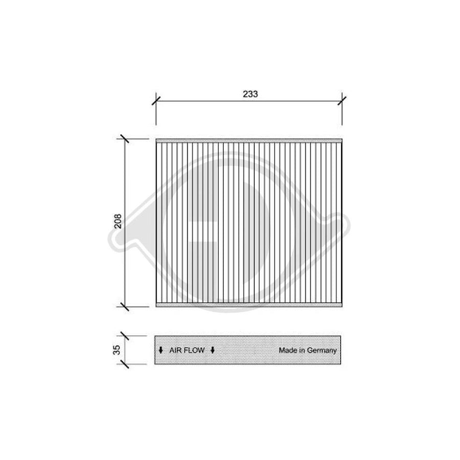 DIEDERICHS DCI1126 Pollen Filter | ML Performance UK Car Parts