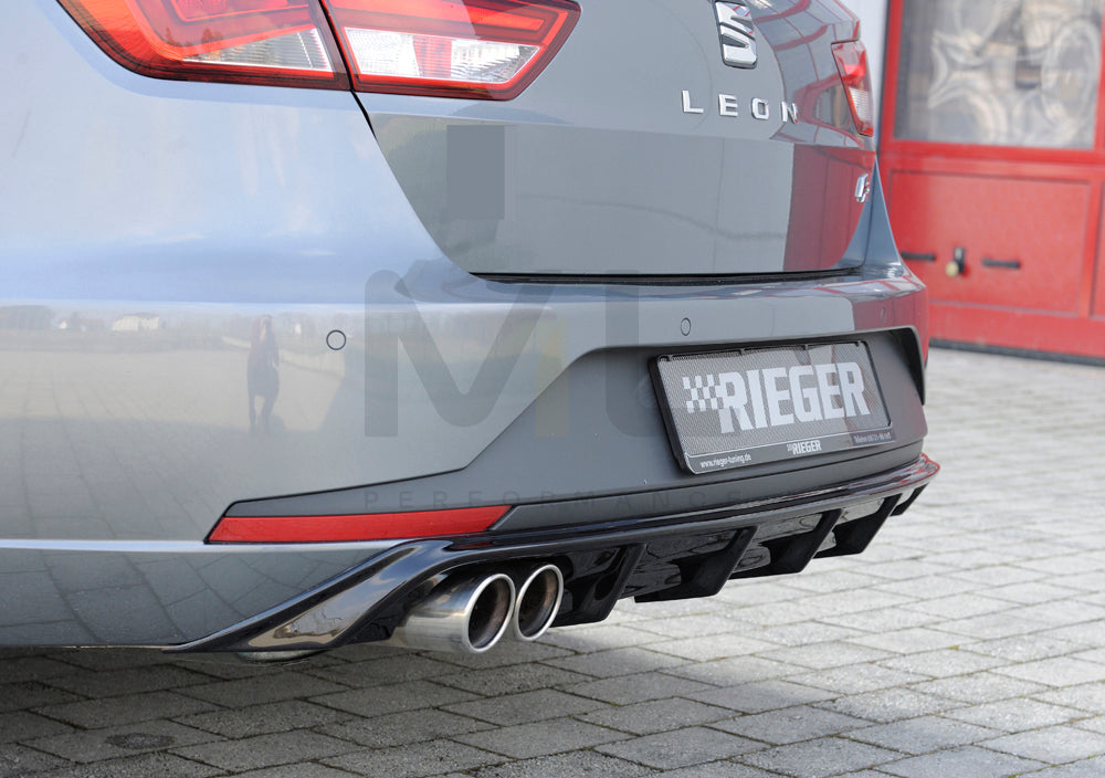 Rieger 00088103 SEAT 5F Leon FR Rear Diffuser 4 | ML Performance UK Car Parts