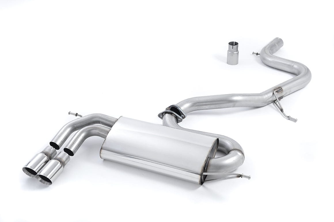 MillTek SSXVW265 Audi VW Non-Resonated Cat-Back Exhaust with Smaller-Volume Rear Silencer (Inc. A3 & Golf)