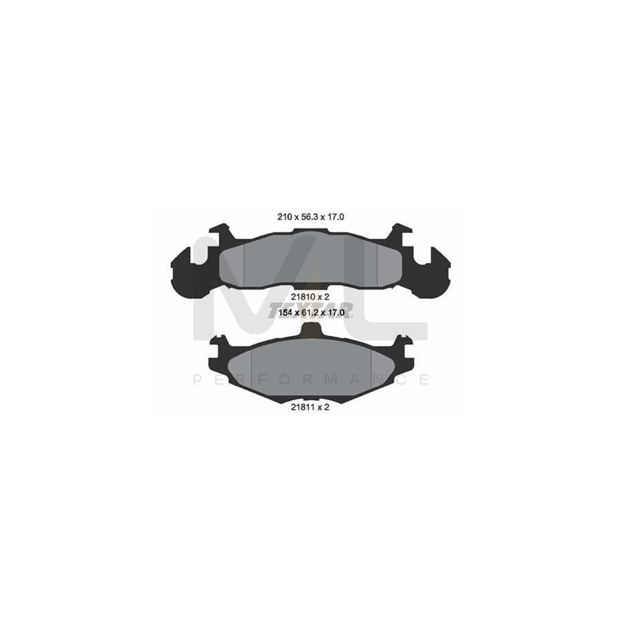 TEXTAR 2181001 Brake pad set not prepared for wear indicator | ML Performance Car Parts