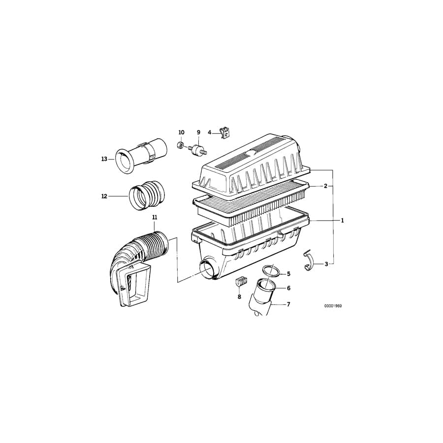 Genuine BMW 13711707727 E34 E32 Intake Muffler (Inc. 735iL, 735i & 730iL) | ML Performance UK Car Parts