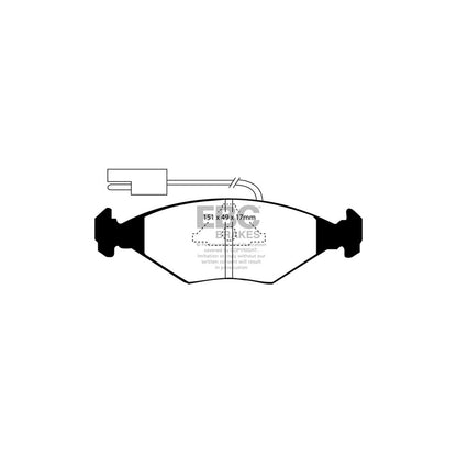 EBC DP704 Fiat Innocenti Ultimax Front Brake Pads (Inc. Citivan, Fiorino, Elba, Mille) 2 | ML Performance UK Car Parts