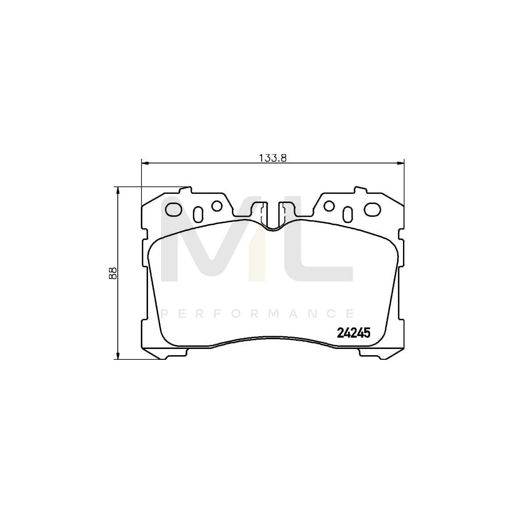 Hella 8DB 355 006-661 Brake Pad Set For Lexus Ls Prepared For Wear Indicator | ML Performance Car Parts