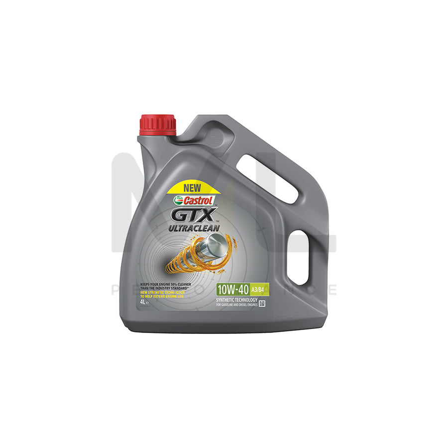 Castrol GTX Ultraclean A3/B4 Engine Oil - 10W-40 - 4ltr Engine Oil ML Performance UK ML Car Parts