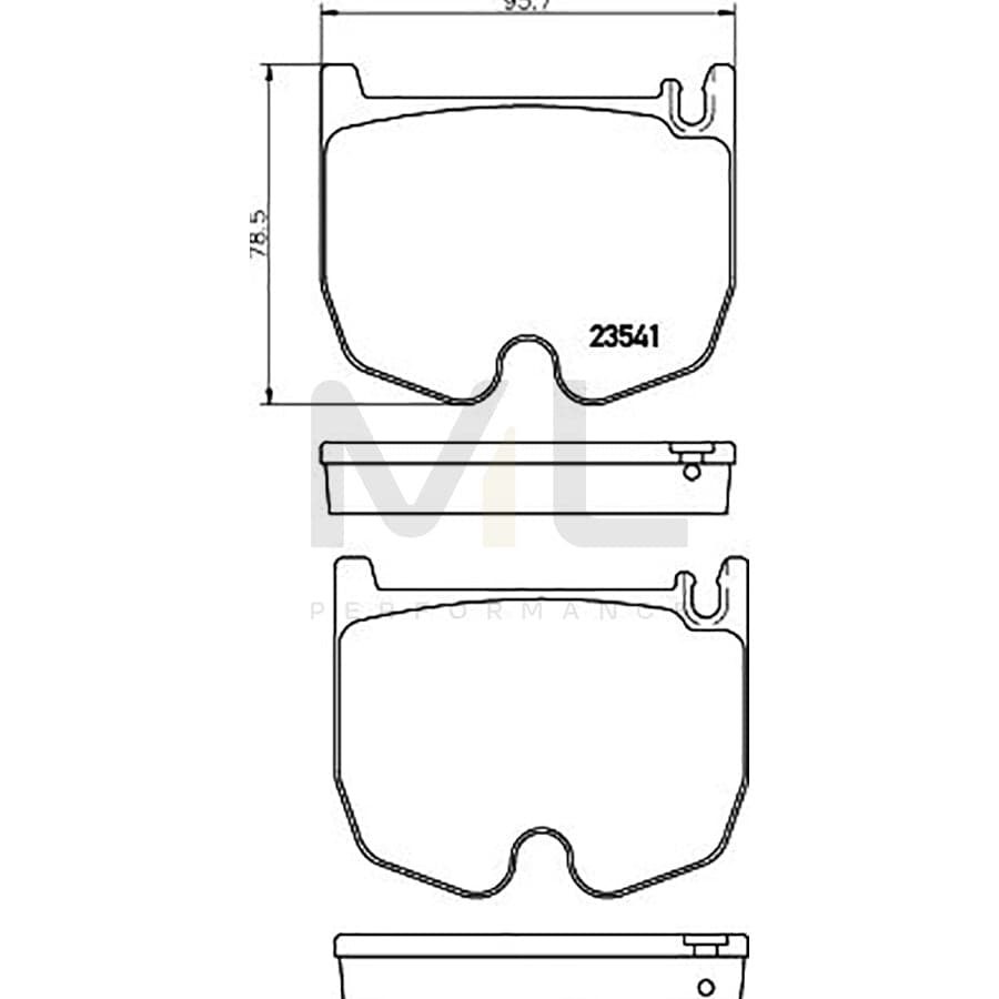 TEXTAR 2354101 Brake pad set prepared for wear indicator | ML Performance Car Parts