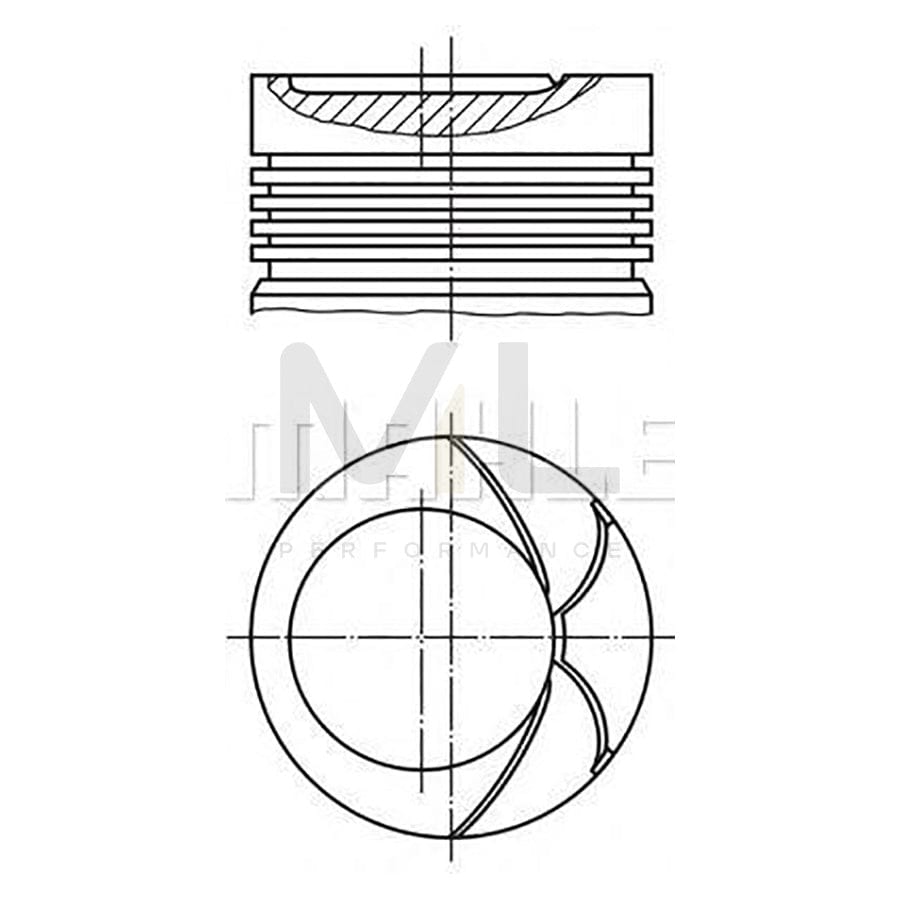 MAHLE ORIGINAL 034 92 01 Piston 81,26 mm, without cooling duct | ML Performance Car Parts