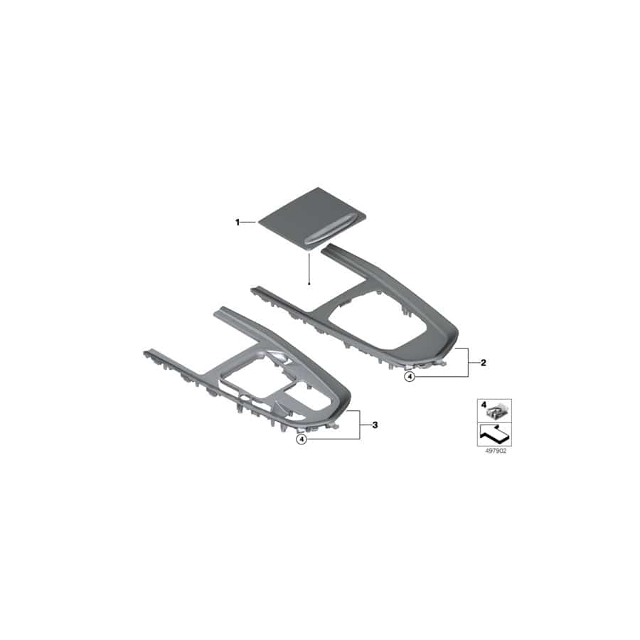 Genuine BMW 51168076115 G29 Storage Compartment Trim, Alu Tetragon (Inc. Z4) | ML Performance UK Car Parts