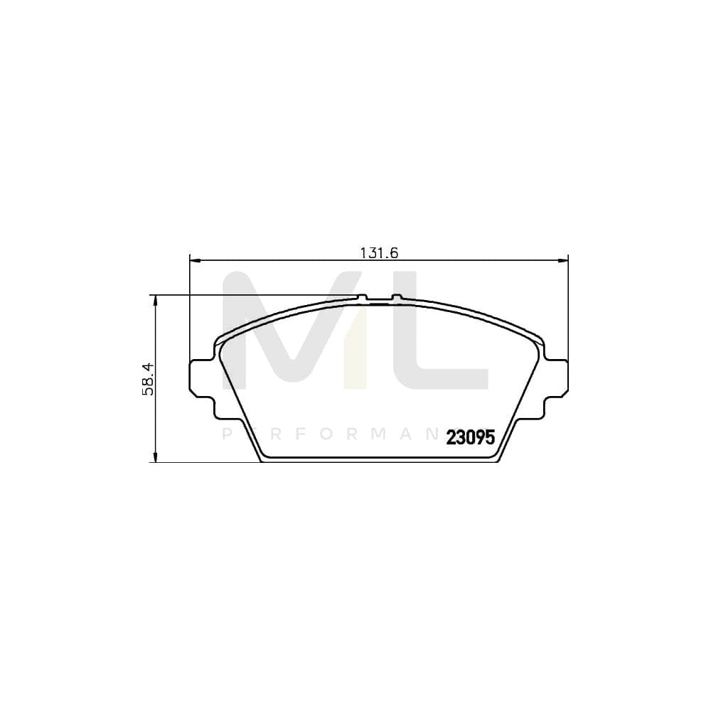 Hella 8DB 355 011-951 Brake Pad Set Not Prepared For Wear Indicator | ML Performance Car Parts