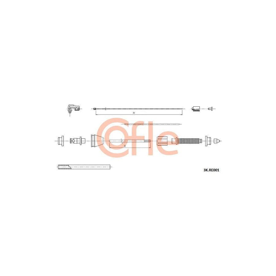 Cofle 92.3K.Re001 Throttle Cable For Renault Master