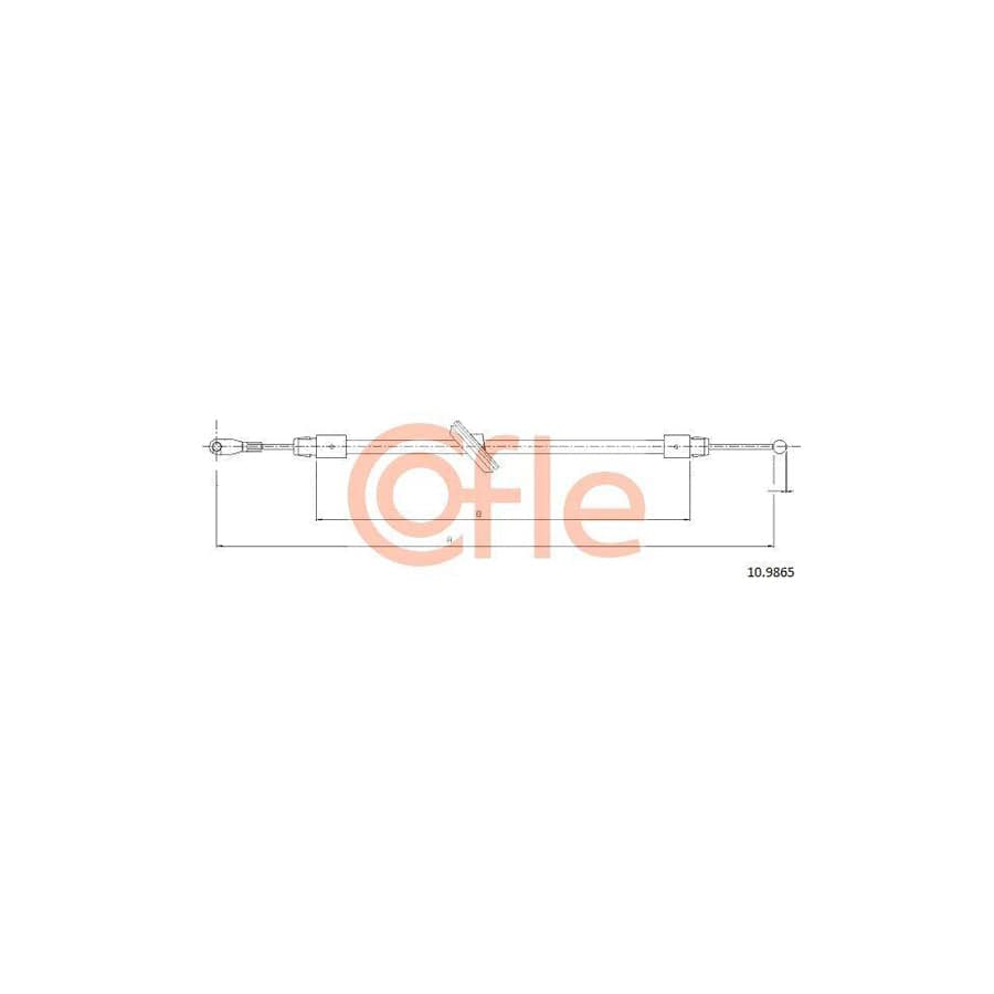 Cofle 92.10.9865 Hand Brake Cable