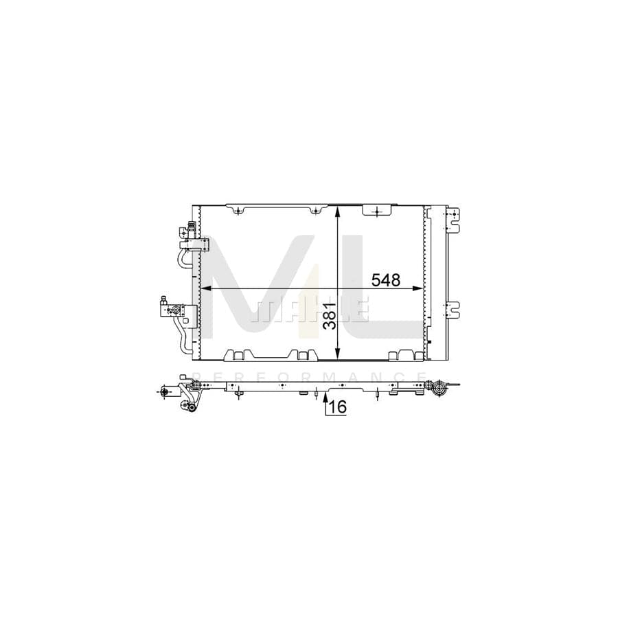 MAHLE ORIGINAL AC 375 000S Air conditioning condenser with dryer | ML Performance Car Parts