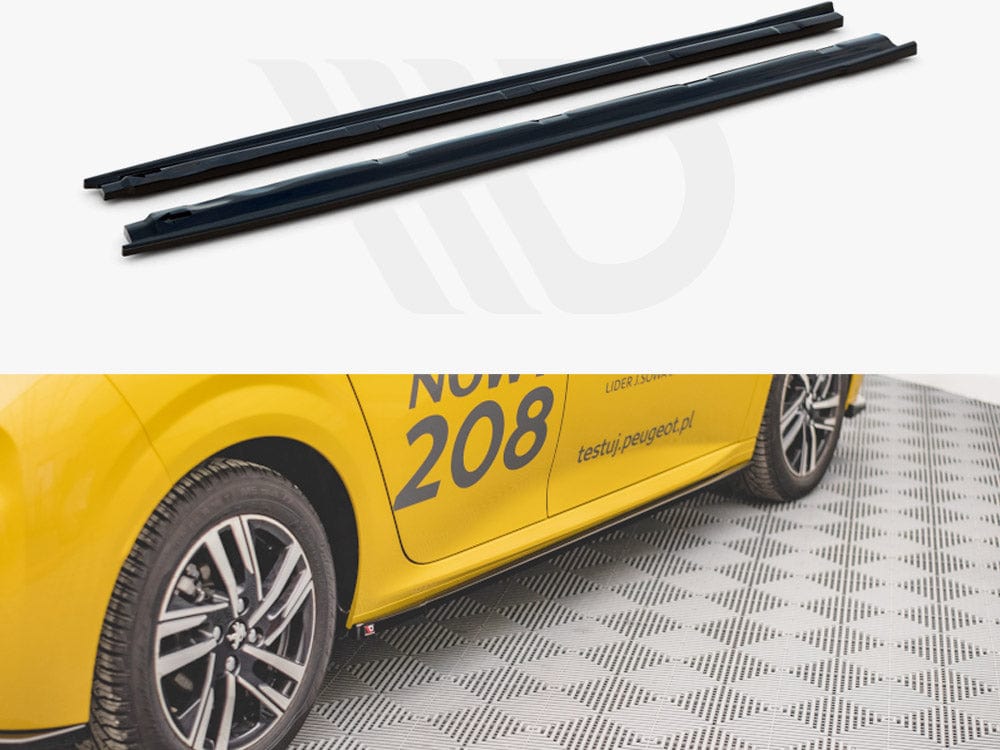 Maxton Design PE-208-2-SD1T Side Skirts Diffusers Peugeot 208 MK2 (2019-) | ML Performance UK Car Parts