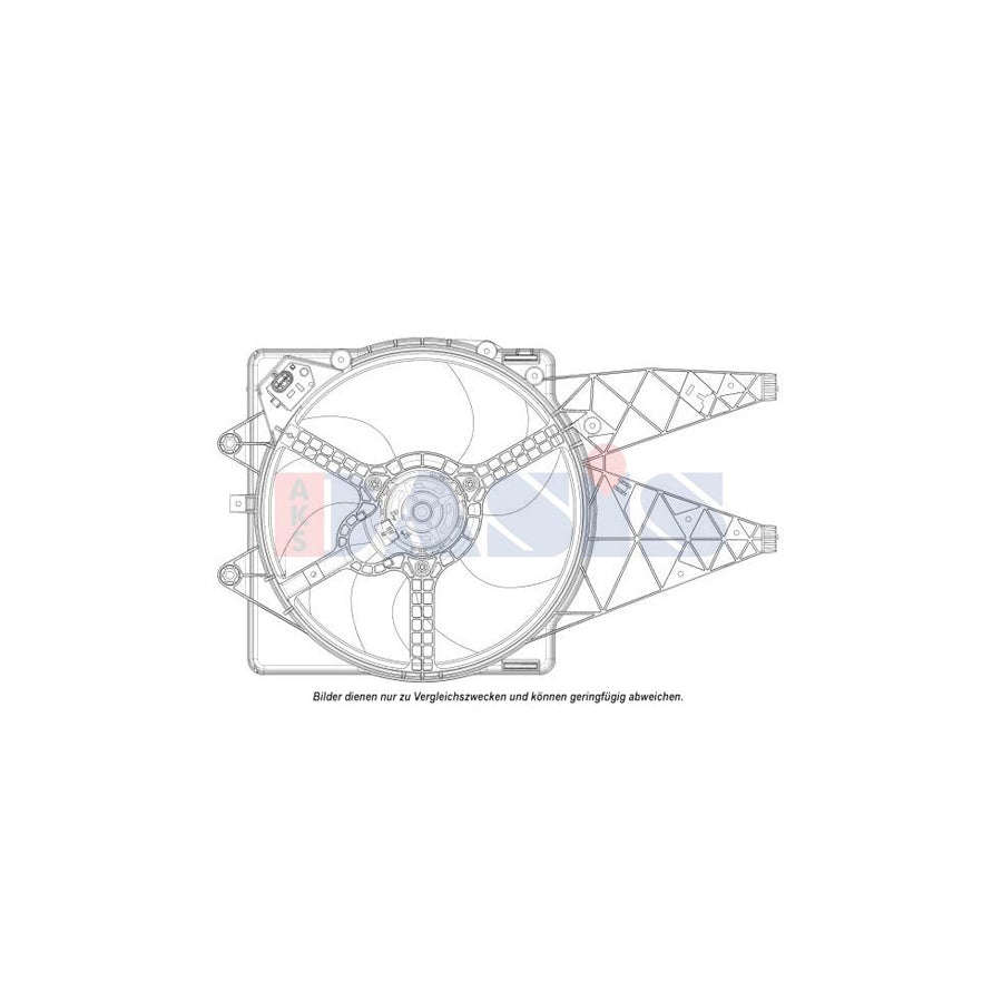 AKS Dasis 088139N Fan, Radiator For Fiat Bravo II Hatchback (198) | ML Performance UK