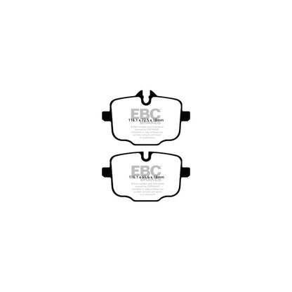 EBC PD01KR157 BMW Greenstuff Rear Brake Pad & Plain Disc Kit - TRW Caliper 2 | ML Performance UK Car Parts