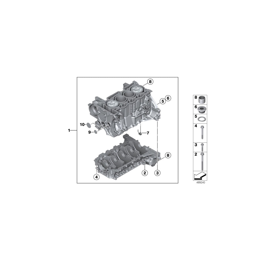 Genuine BMW 11112213109 F31 F21 F30 Engine Block With Piston (Inc. 316i, 320i ed & 118i) | ML Performance UK Car Parts