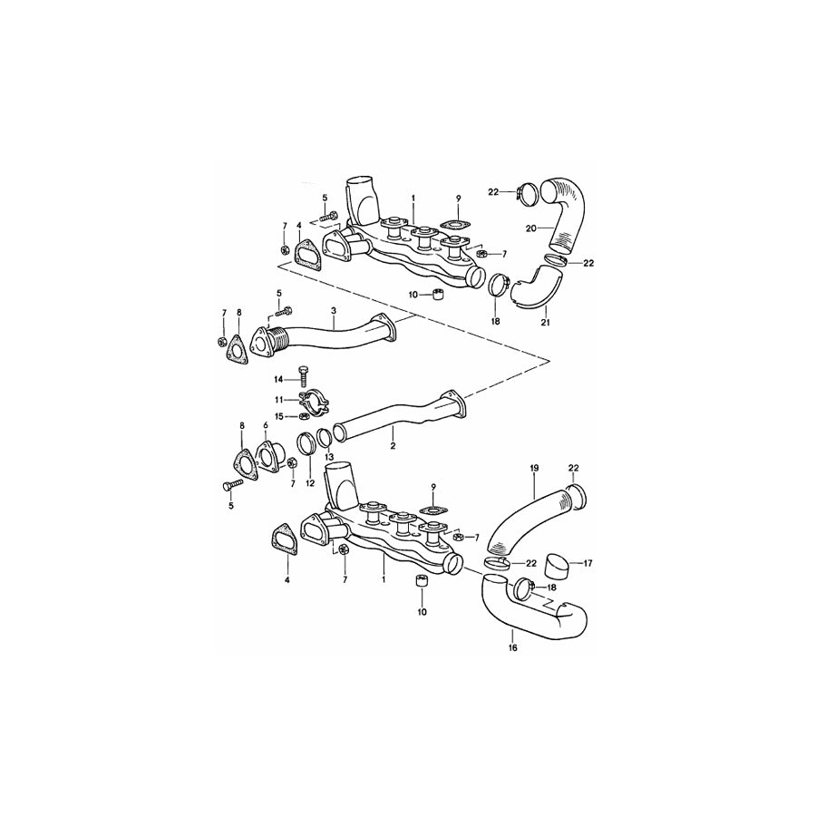 Genuine Porsche Engine To Heat Exchanger Hose Porsche 930 / 965 | ML Performance UK Car Parts