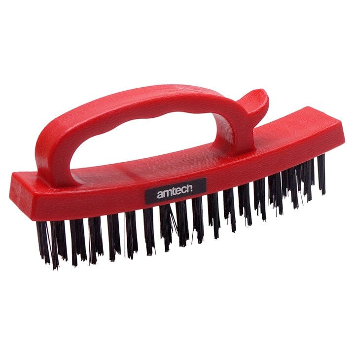 Amtech Easy Grip 4 Row Wire Brush | ML Performance DIY & Power Tools