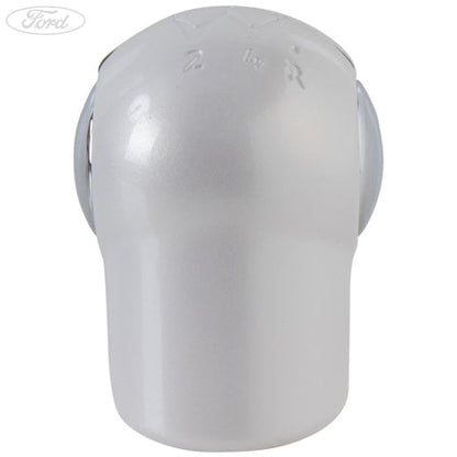 GENUINE FORD 1679591 KA GEAR LEVER KNOB PEARL WHITE WITH BLACK LEATHER INSERT | ML Performance UK