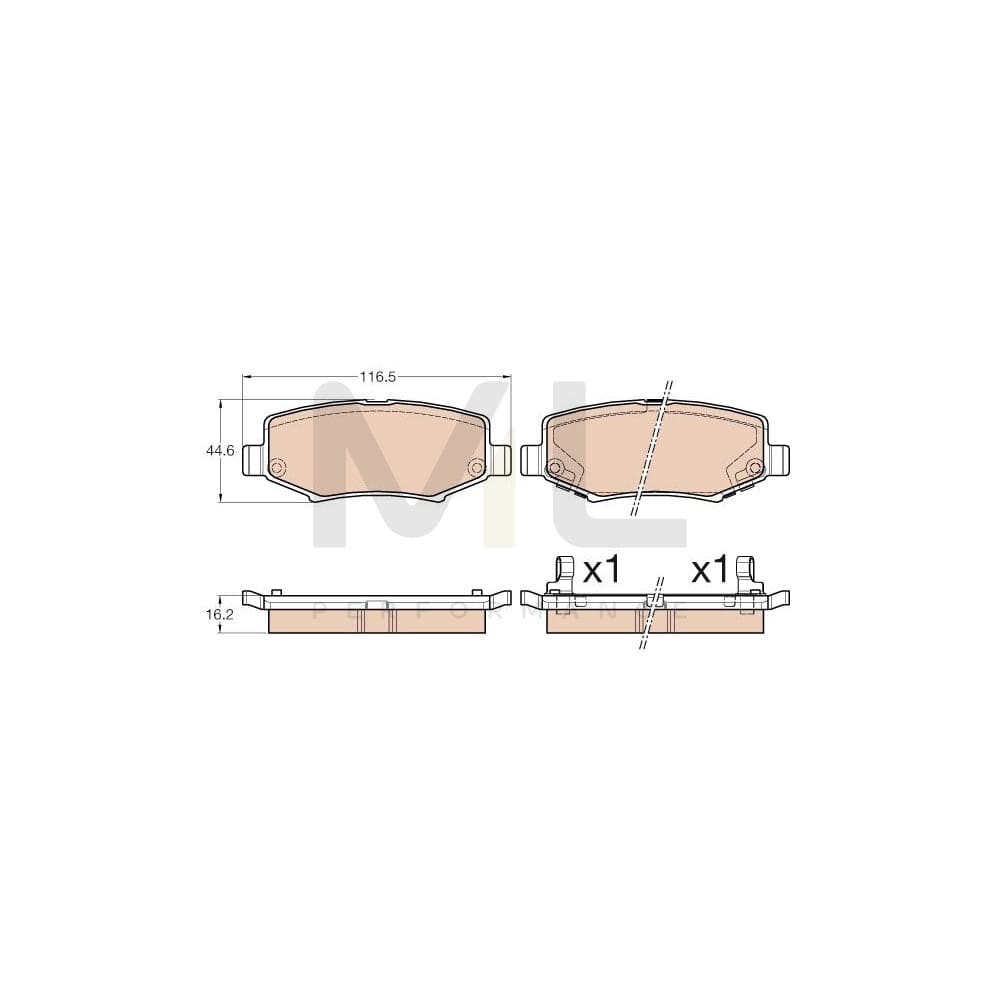 TRW Gdb3565 Brake Pad Set For Tata (Telco) Aria Off-Road With Acoustic Wear Warning | ML Performance Car Parts