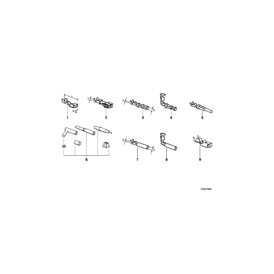 Genuine BMW 61130007446 E32 E34 E24 Snap-In Receptacle 2.5 Watertight 1,0-2,5 mm² (Inc. 633CSi, M6 & 318is) | ML Performance UK Car Parts