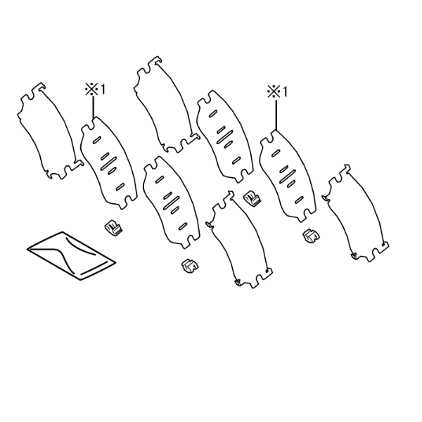 Genuine Lexus 04946-78030 NX Phase 1 Rear Anti Squeal Shim Kit