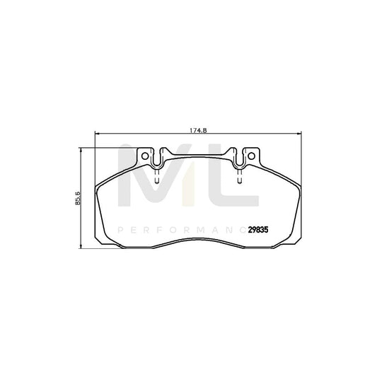 Hella 8DB 355 005-311 Brake Pad Set Prepared For Wear Indicator | ML Performance Car Parts