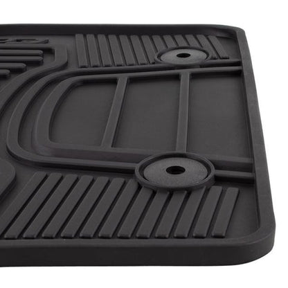 GENUINE FORD 1848168 ECOSPORT RUBBER FLOOR MATS FRONT, BLACK WITH ECOSPORT LOGO, 2013-2017 | ML Performance UK