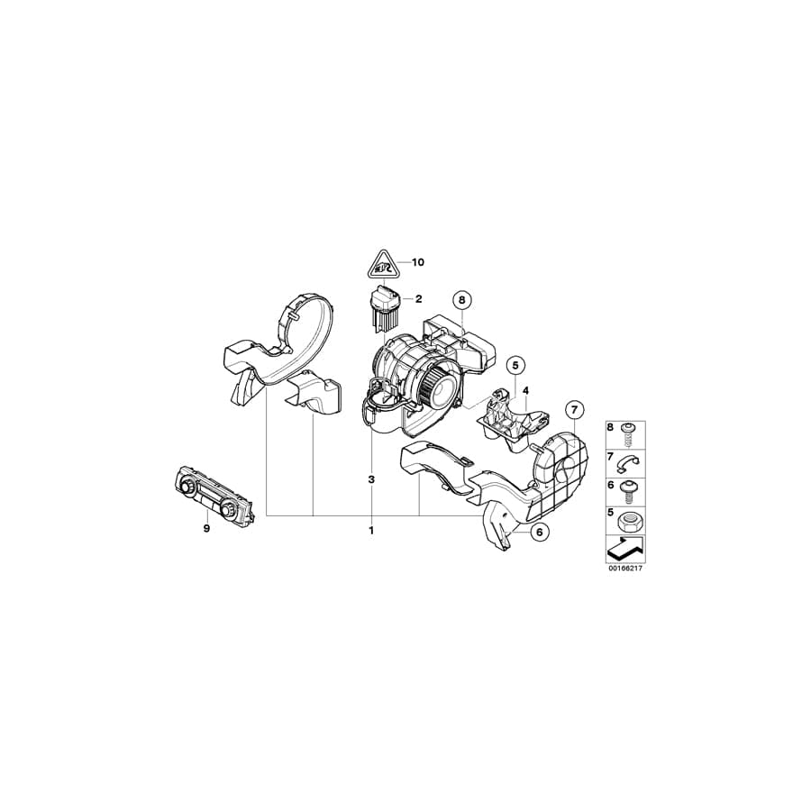 Genuine BMW 64119139197 E71 F16 E72 Housing For Rear Heater (Inc. X6 50iX 4.4, X6 35iX & X6 50iX) | ML Performance UK Car Parts