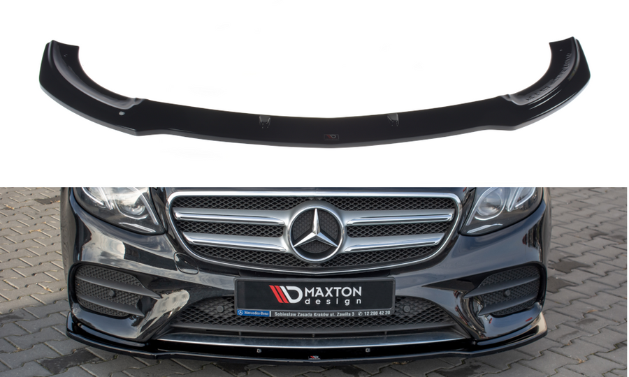 Maxton Design ME-E-213-AMGLINE-FD1T Front Splitter Mercedes Benz E43 AMG / AMG-Line W213 | ML Performance UK Car Parts