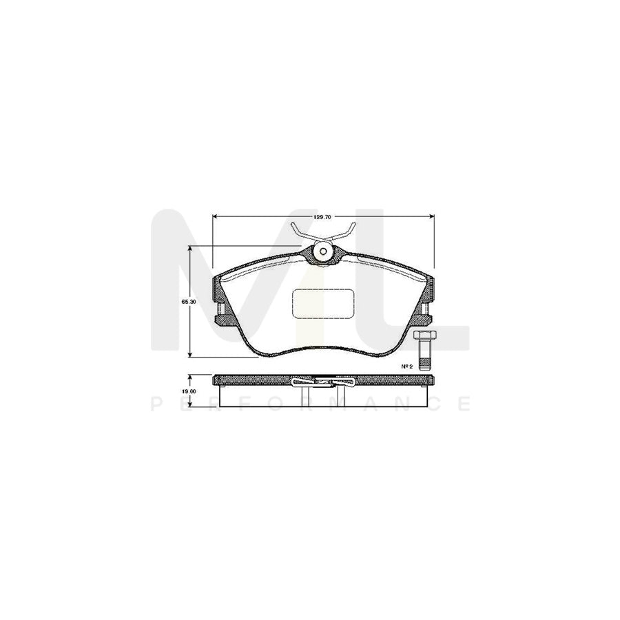 Bosch 0986Tb2027 Brake Pad Set For Vw Transporter Excl. Wear Warning Contact, With Bolts, With Accessories  | ML Performance Car Parts