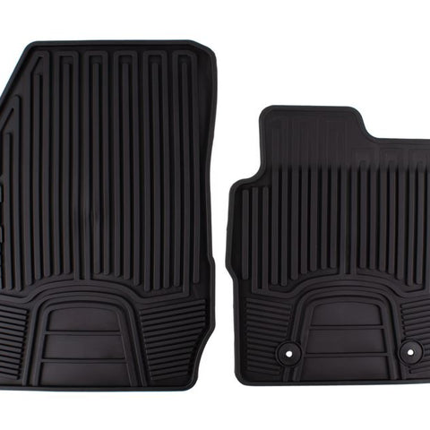 GENUINE FORD 1848168 ECOSPORT RUBBER FLOOR MATS FRONT, BLACK WITH ECOSPORT LOGO, 2013-2017 | ML Performance UK